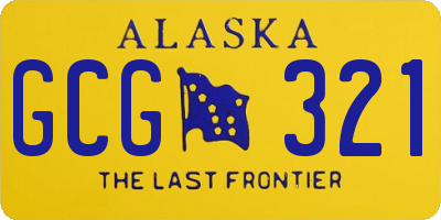 AK license plate GCG321