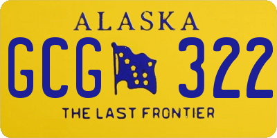 AK license plate GCG322