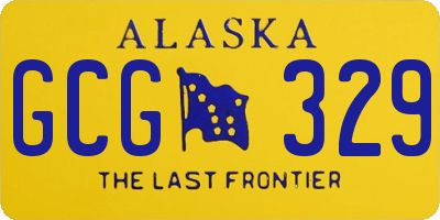 AK license plate GCG329