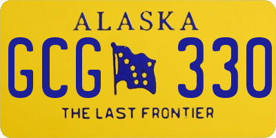 AK license plate GCG330