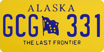 AK license plate GCG331