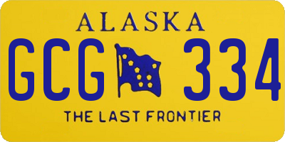 AK license plate GCG334