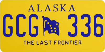 AK license plate GCG336