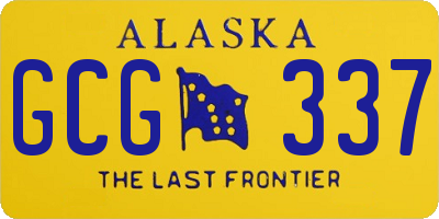 AK license plate GCG337