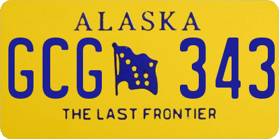 AK license plate GCG343