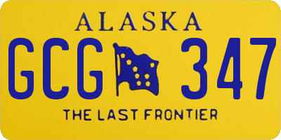 AK license plate GCG347
