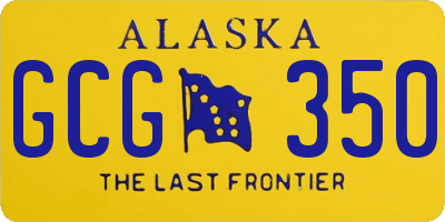AK license plate GCG350