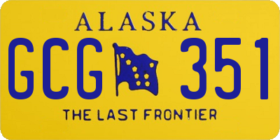 AK license plate GCG351