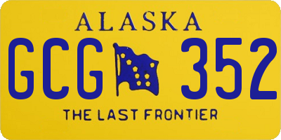 AK license plate GCG352