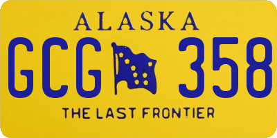 AK license plate GCG358