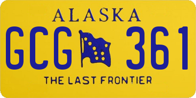 AK license plate GCG361