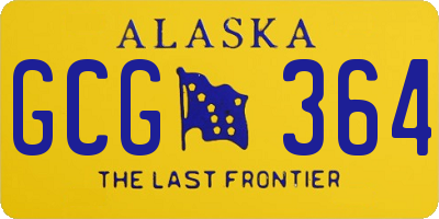 AK license plate GCG364