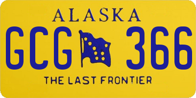 AK license plate GCG366