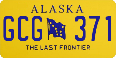 AK license plate GCG371
