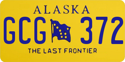 AK license plate GCG372