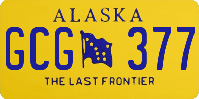 AK license plate GCG377