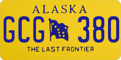 AK license plate GCG380