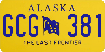 AK license plate GCG381