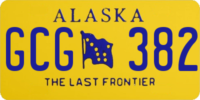 AK license plate GCG382