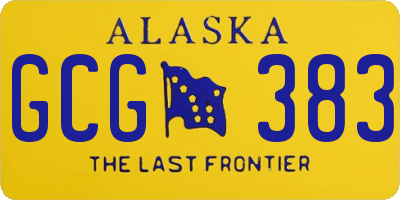 AK license plate GCG383