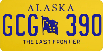 AK license plate GCG390