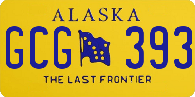 AK license plate GCG393