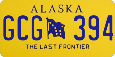 AK license plate GCG394