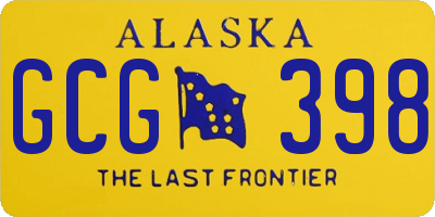 AK license plate GCG398