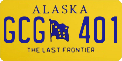 AK license plate GCG401
