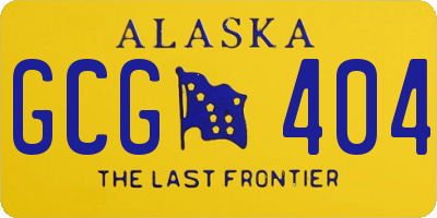 AK license plate GCG404