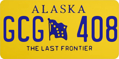 AK license plate GCG408