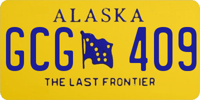 AK license plate GCG409