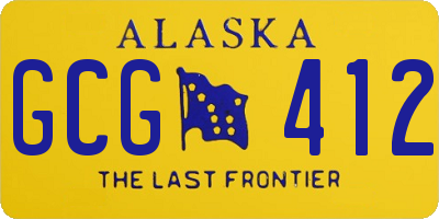 AK license plate GCG412