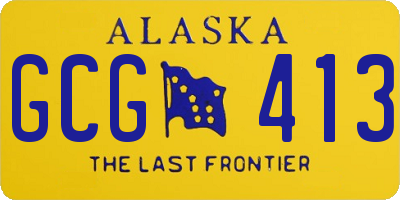 AK license plate GCG413