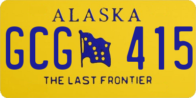 AK license plate GCG415