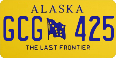 AK license plate GCG425