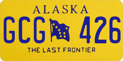 AK license plate GCG426