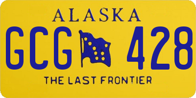 AK license plate GCG428