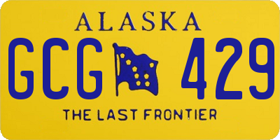 AK license plate GCG429