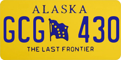 AK license plate GCG430