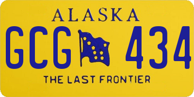 AK license plate GCG434