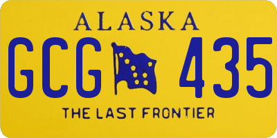 AK license plate GCG435