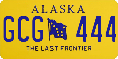 AK license plate GCG444