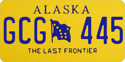 AK license plate GCG445