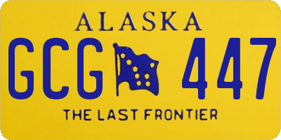 AK license plate GCG447