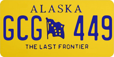 AK license plate GCG449