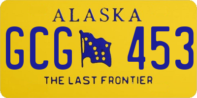 AK license plate GCG453