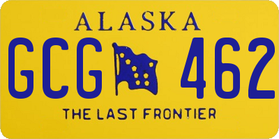 AK license plate GCG462