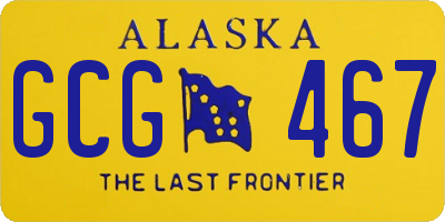AK license plate GCG467
