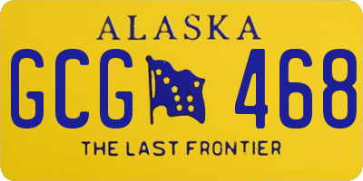 AK license plate GCG468